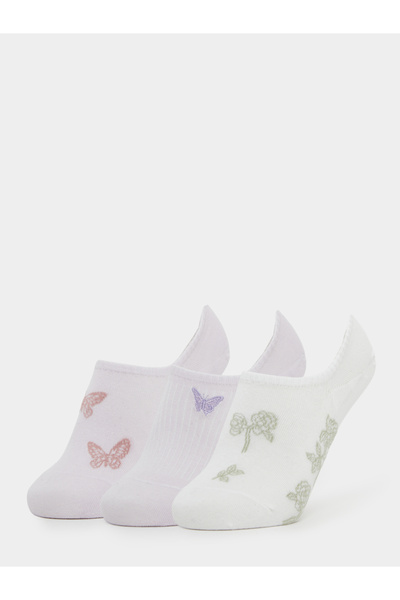 Styli Pack of 3 - Butterfly Print No Show Socks