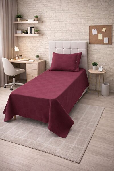 AHSEN TASARIM Ellsi Single Bedspread Made of %100 Cotton, Waffle Pique and Bu...