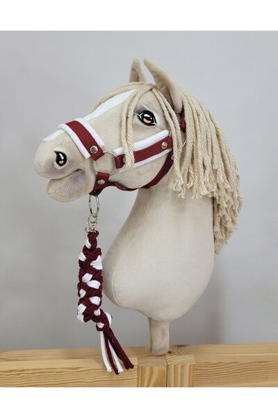 Other Set Hobby Horse: Căpăstru A3 cu blană albă + lesă din frânghie - Alb și...