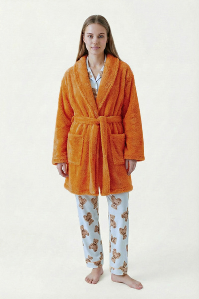 Sevim Shawl Collar Wellsoft Dressing Gown & Plush Bathrobe-Soft, Fleece Unise...