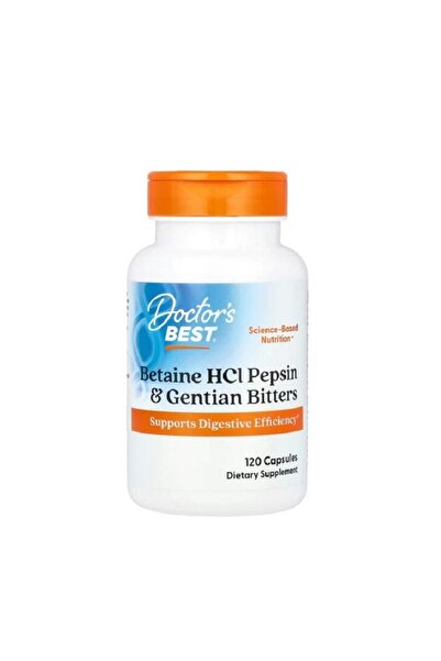 Doctor's Best Betaină HCI Pepsină și Bitters de Gențiană 120 capsule -
