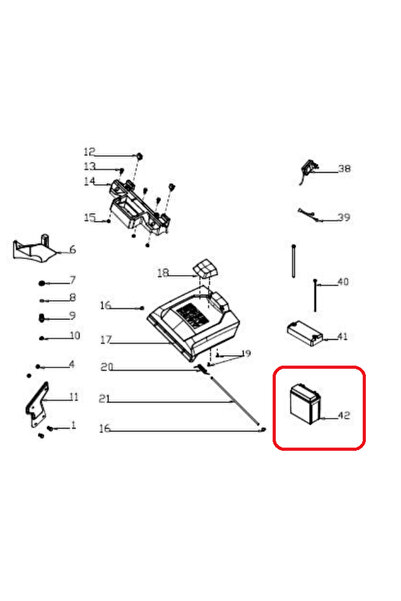 GDM Acumulator RURIS PSRX331S-4-42, pentru masina de tuns iarba Ruris RX331S