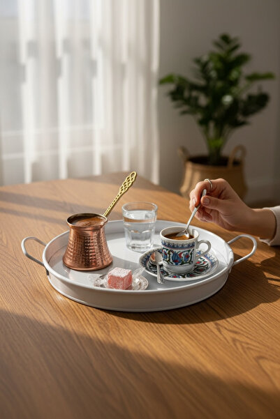 EVSTYLE Metal Presentation Tray 27 cm Diameter