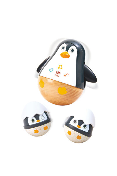 Hape Jucarie din lemn - Familia de Pinguini Hopa Mitica, copii varsta 1 an+,6...