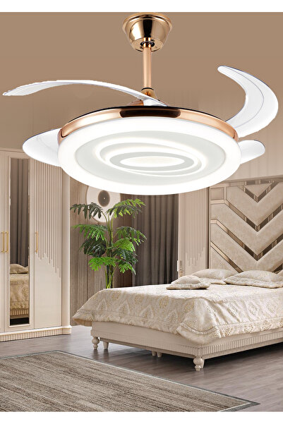 Alvina Aydınlatma Tavan Vantilatörü Pervaneli Avize Kumandalı Açılır-kapanır ...