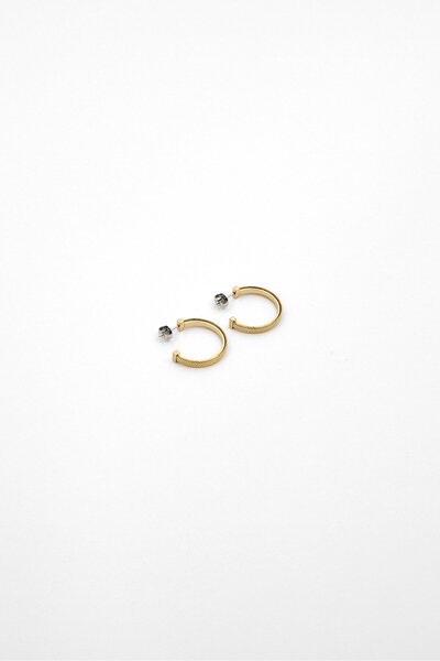 Hugo Boss Boss Women Fashionable Gold Plated Hoop Earrings, Gold