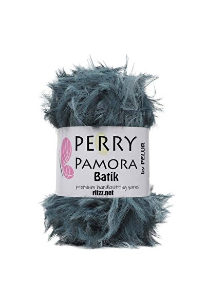 Ritzz Perry Pamora Batik Nuanțe albastre cu pene lungi