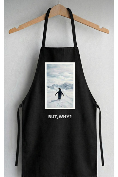 EURO DAY NİHİLİST PENGUEN BASKILI KİŞİYE ÖZEL BASKILI MUTFAK ÖNLÜĞÜ