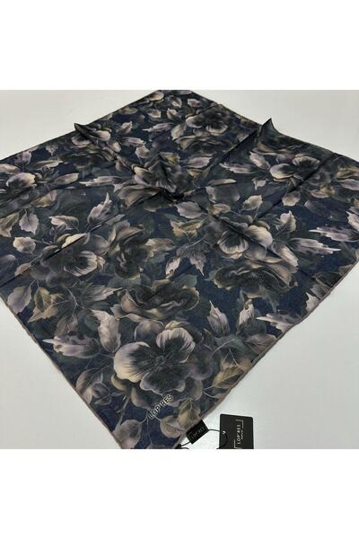 LOPRES وشاح قطني ناعم من لوبريس، سلسلة أزرق داكن LDN9309