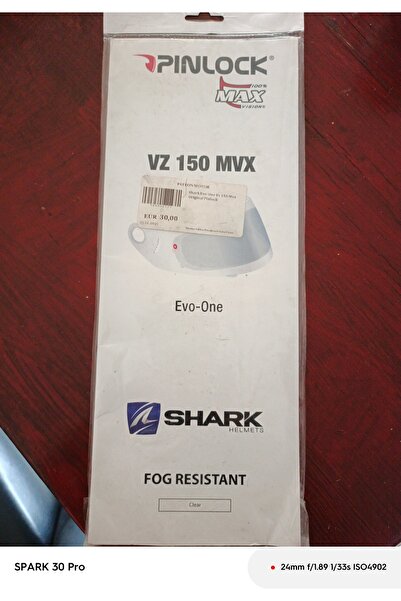 Shark pinlock Evo one 150 mvx
