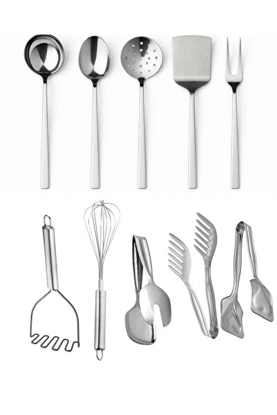 Birpa Paslanmaz Çelik Mutfak Tam Set (Servis seti-patates ezme-servis maşa-çı...