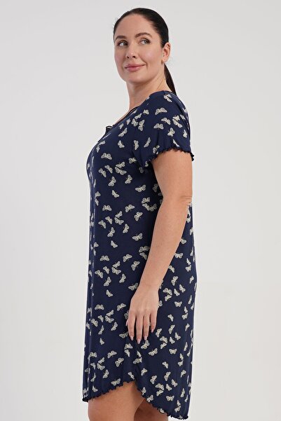 Trendyol Red Ethnic A-Line Double Breasted Neck Viscose Woven Dress