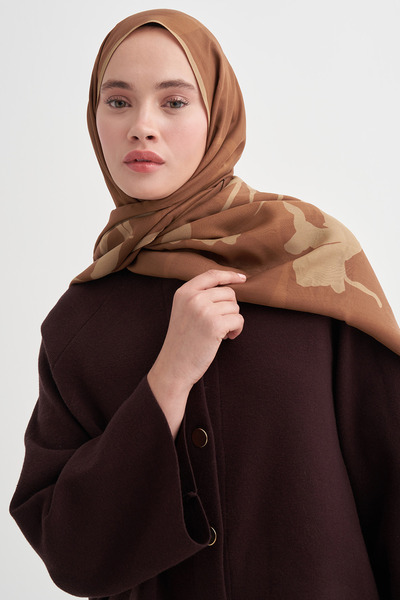 carell Vera Monogram Floş Şal Gold