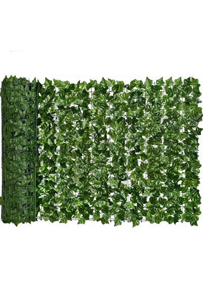 Zenva Decorative artificial hedge, ivy leaves - 1m x 3m, screen, UV resistant...