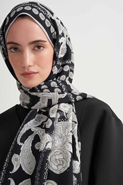 carell Moon İncira Viskon Şal Siyah