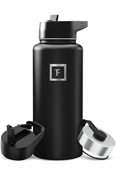 OEM IRON °FLASK stainless steel bottle, 3 lids, cold 24 hours / hot 12 hours,...