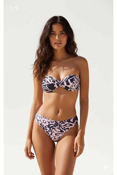 Pierre Cardin Dolgulu Straplez Sırt Baglamalı Bikini