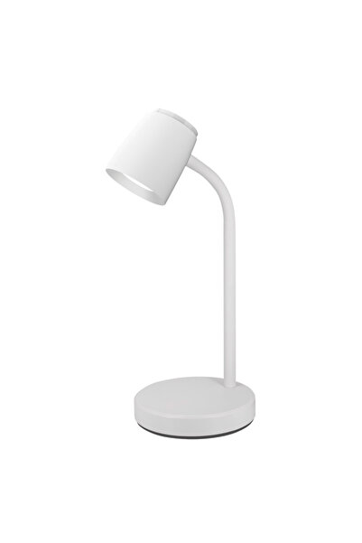 LED-POL Lampa de Birou LED VERO, Culoare Alba, Brat Flexibil, Finisaj Soft-Touch, 39.5 cm, Adulti si Copii