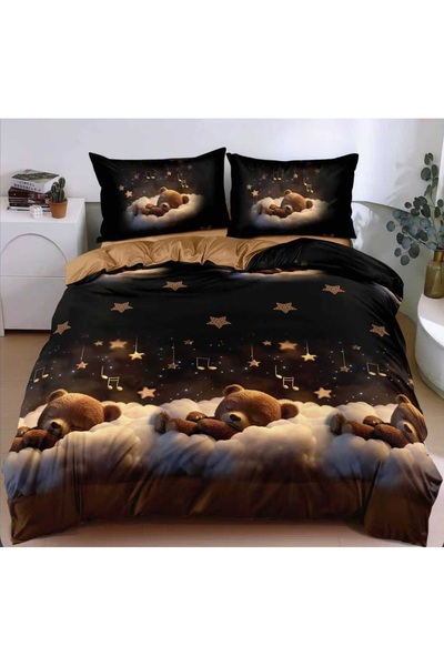 CHIRASO CHIRASO Bedding Set, 4 Pieces, Satin Cotton, ELASTIC Sheet 180X200cm,...