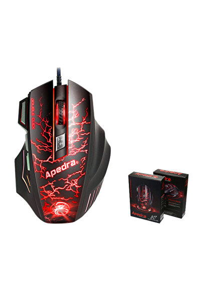 HALAMODO A7 Gaming Mouse For Windows XP/Vista/7/8/10 OS X Black/Red