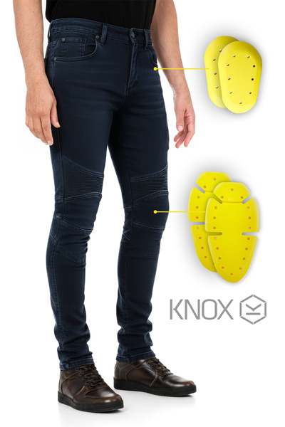 The Biker Jeans Evolution Flexi Dark Blue Korumalı Motosiklet Kot Pantolonu