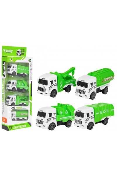 Ramiz Green Space Maintenance Service Car Set – 4 Vehicles for Children 3+