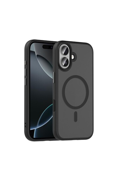 Brabus iPhone 17 Uyumlu MagSafe Özellikli Fall Sert Telefon Kılıfı Siyah