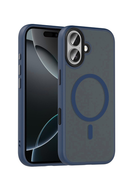 Brabus حافظة هاتف صلبة متوافقة مع MagSafe لهاتف iPhone 17 باللون الأزرق الداكن