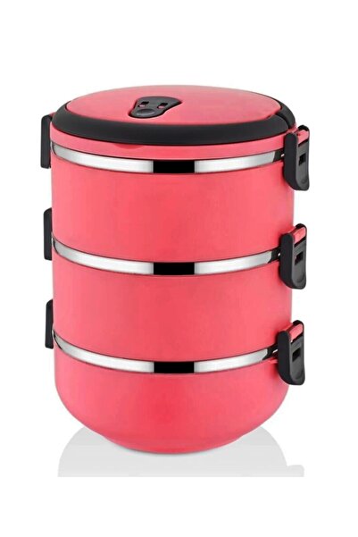 ozbience Üç Katlı Yemek Termosu, Şık ve Dayanıklı Sefer Tası