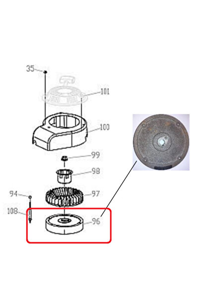 GDM Volanta RURIS 130xl pentru mașina de tuns iarba