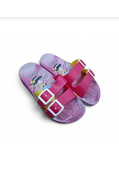 GEZER Papuci de vară pentru fete cu talpă anti-alunecare cu două catarame