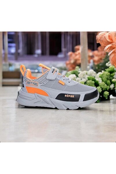 Mini Cup Men's Orthopedic Comfortable Summer Children's Sports Shoes Gray Orange