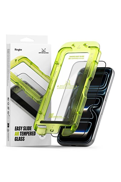 Ringke Sticlă antireflexie Easy Slide pentru iPhone 17 Pro, neagră