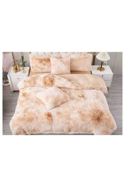 ANATOLIATEKSTILE Cocolino Deluxe Bedding Set, 6 Pieces, Premium Fluffy Fur, U...
