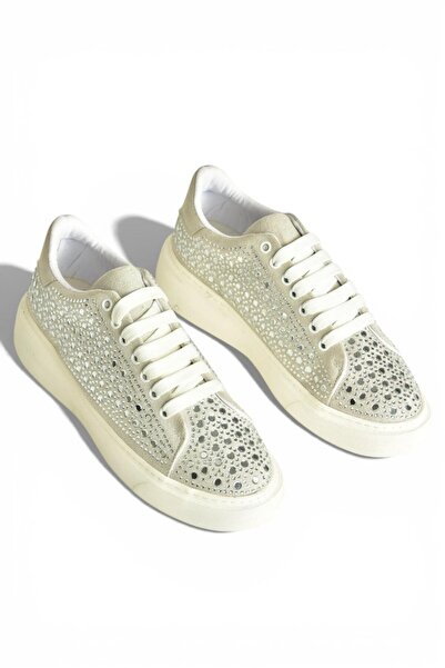 Fox Shoes Y444708402 Pantofi sport de damă, argintii, din piele intoarsa, cu ...