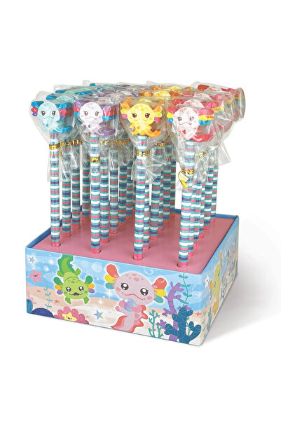 Lebez Salamander graphic pencil with eraser, 4 models (24 pcs/display), child...