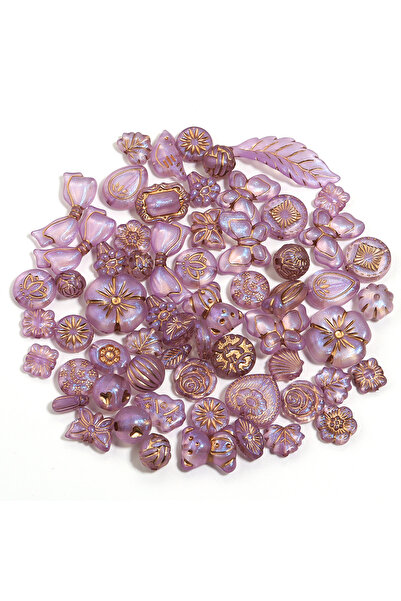 Choice9 Purple 50g/lot Classical Vintage Acrylic Beads Mixed Butterfly Flower...