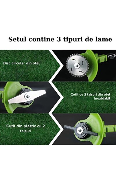 UNİBOX Motocoasa fara Fir cu 2 Acumulatori de 48V, Brat Ajustabil 90-120cm, 18000 RPM, 7 Accesorii