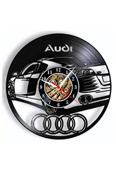 OEM Ceas de perete Audi, design sportiv supermașină, lucrat manual din disc d...