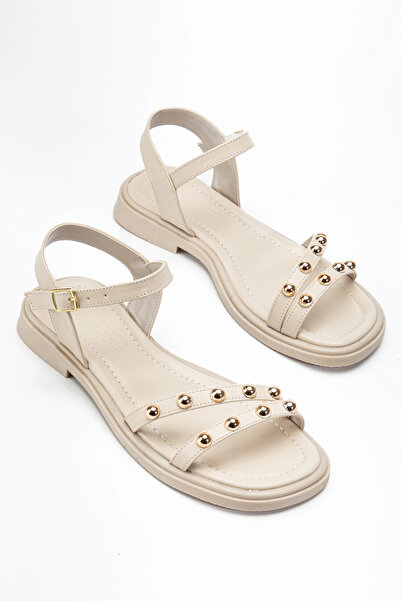 bakacstore Women's beige daily sandals with accessories