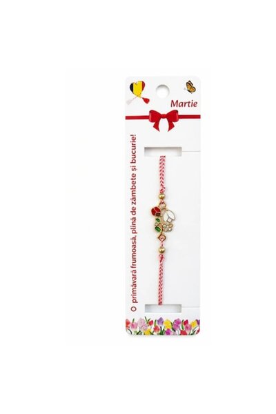 OEM Set de 12 brățări Mărțișor cu Ghiocel și Buburuză
