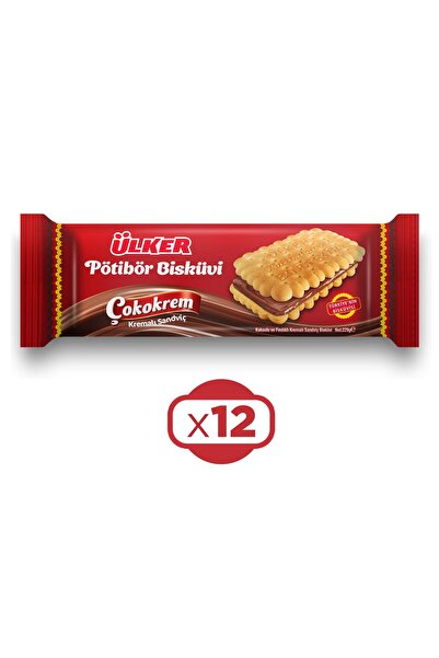 Ülker Çokokrem Kremalı Sandviç Pötibör Bisküvi 229 gr x 12 Adet