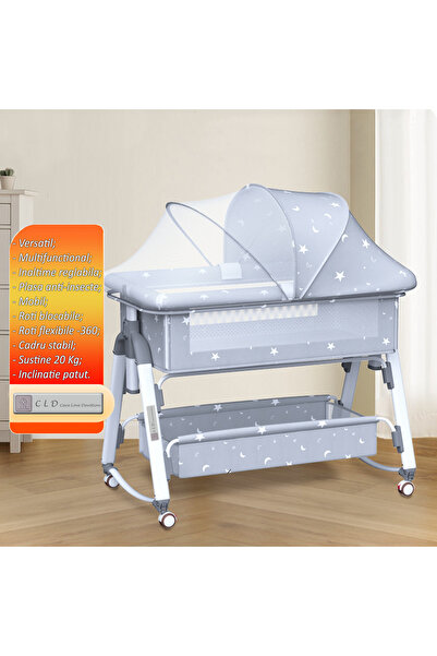 CLD -Care Love Devotion Multifunctional Baby Crib, adjustable height, foldabl...