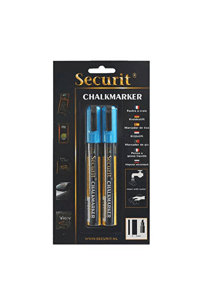 Vermes BV Vermes chalk marker, beveled tip, 2 mm, 2 pieces/set, blue