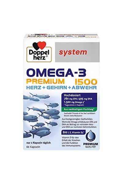Doppelherz Omega-3 Premium 1500 System 60 Kapsül