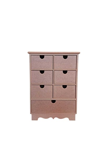 st koleksiyon hobi antika Mdf 7-Drawer Multi-Purpose Decorative Box