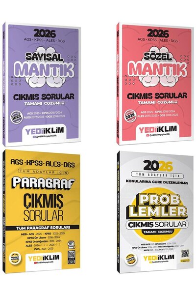 Yediiklim Yayınları Yediiklim 2026 Tüm Adaylar İçin Paragraf-Problemler-Sayıs...