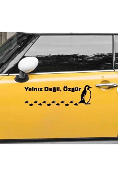 ÖZGÜL REKLAM Penguen Sticker Yalnız Değil Özgür Penguen Araba Stickerı viral ...