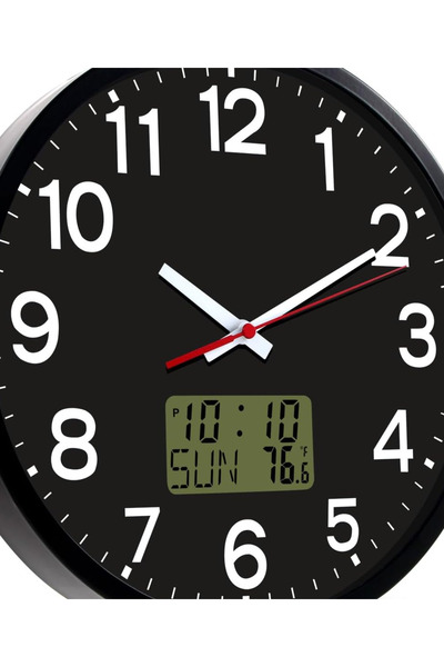 Armasse 12 inc sessiz şık duvar saati analog dijital