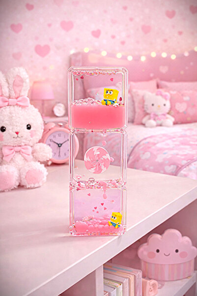 ASELYA Sünger Bob Duyusal Sıvı Akış Oyuncağı – Dekoratif Çocuk Odası Objesi -...